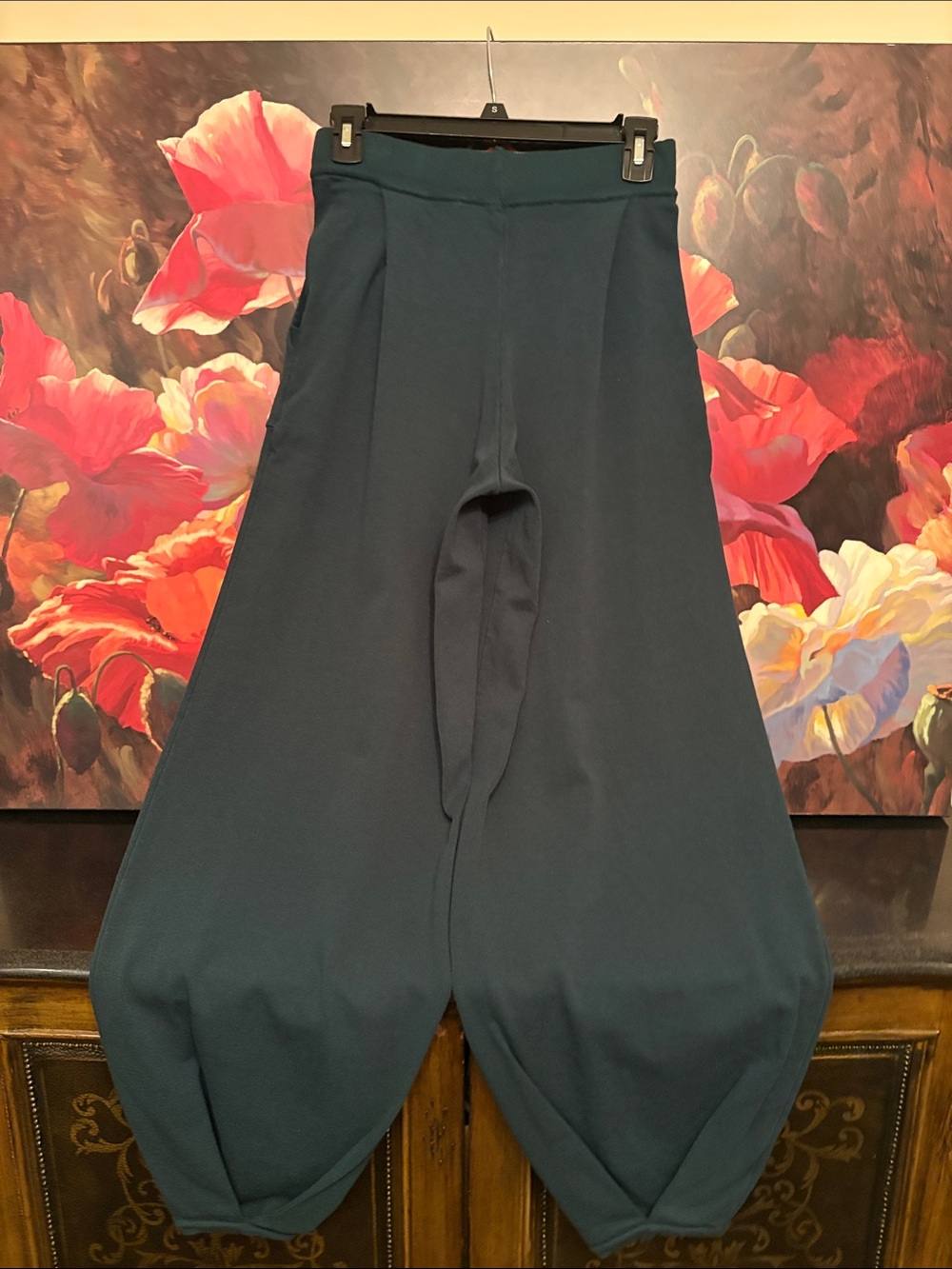 NWOT Harem Pants Wide-Leg Knit - Deep Teal /malachite /deep green